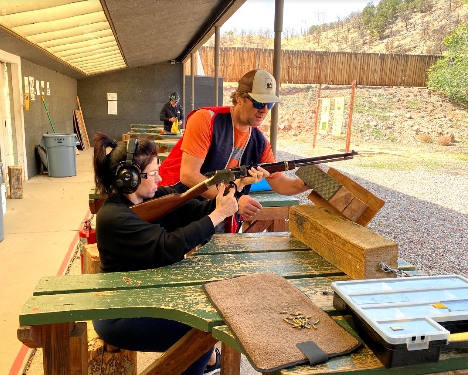 Rifle target practice with a certified instructor