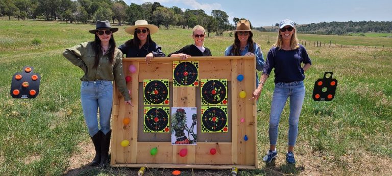 Ladies pistol qualifying target practice