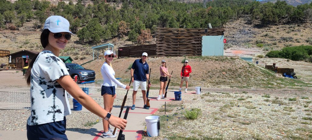 Family fun on the trap field in Basalt CO